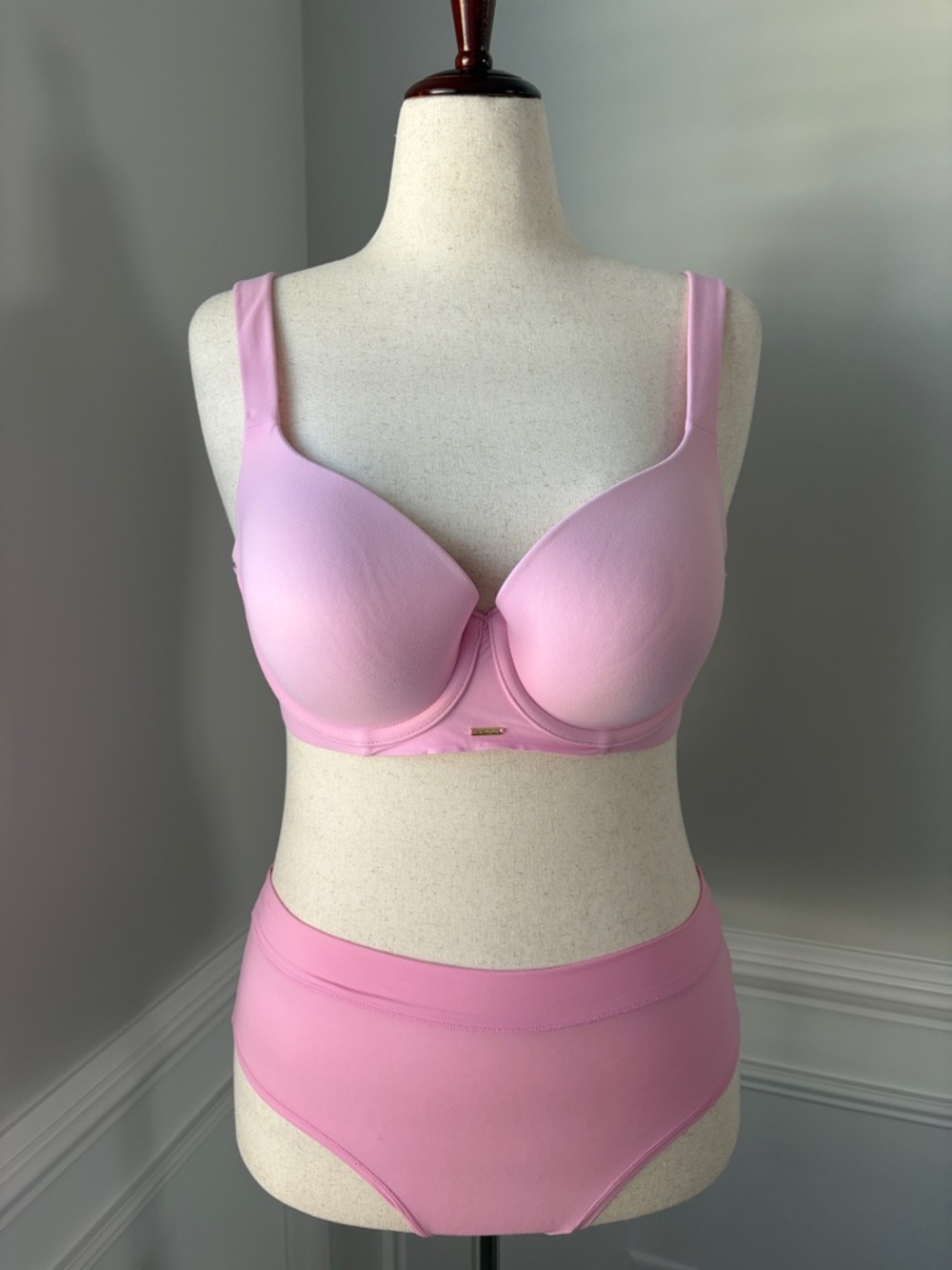 Cacique Luxe Lightly Lined Balconette Bra in Gigi Pink 38D